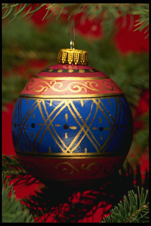 658010 Christmas Ball On Tree A4 Photo Print
