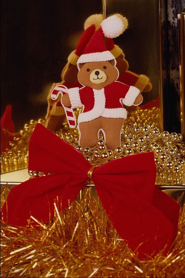 658015 Christmas Teddy A4 Photo Print