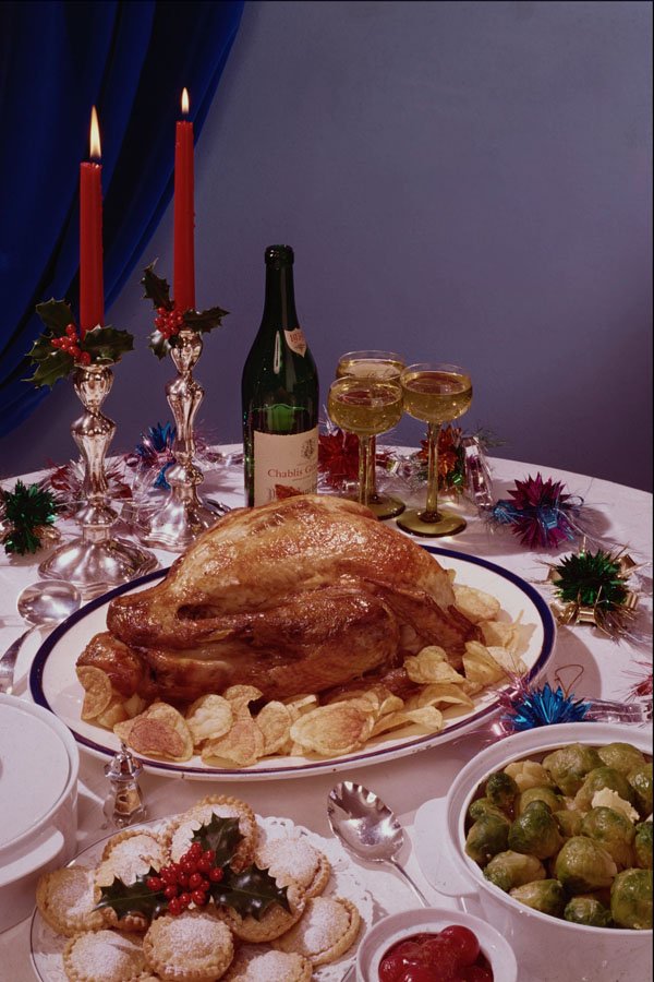 658025 English Traditional Christmas Dinner, England A4 Photo Print