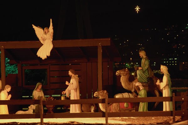 658027 Manger Scene, Bethlehem, Pennsylvania A4 Photo Print