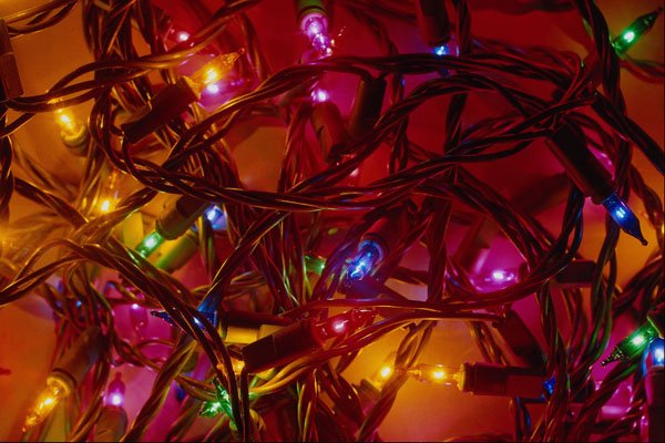 658052 Christmas Lights A4 Photo Print