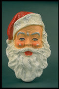 658070 Santa Head, Store Display, Pressed Cardboard A4 Photo Print
