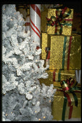 658074 Wrapped Presents Under Christmas Tree A4 Photo Print