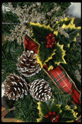 658085 Christmas Wreath A4 Photo Print