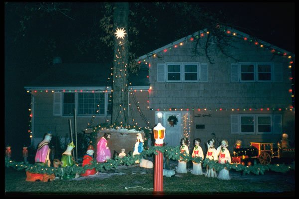 658086 Private Home Christmas Decorations A4 Photo Print
