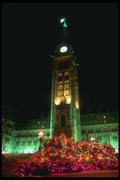 658093 Holiday Time At Night On Parliament Hill, Ottawa, Canada A4 Photo Print