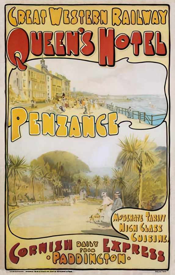 66 Queens Hotel Pen Vintage Advert A4 Photo Print