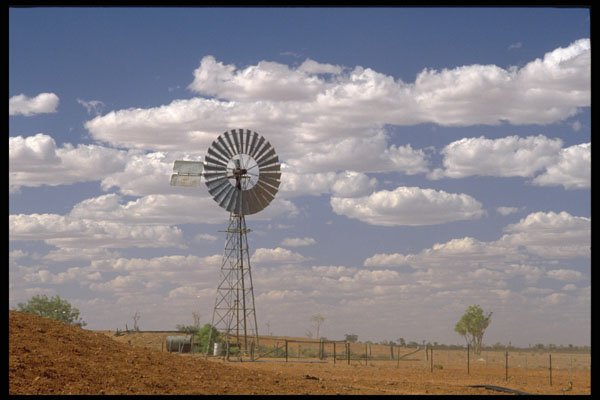 660063 Outback Windmill, South Australia A4 Photo Print