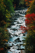 660072 Shogamog River From Bridge, York County, New Brunswick A4 Photo Print