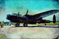 661002 Lancaster Bomber, Trenton Air Show, 1990 A4 Limited Edition Watercolour Print