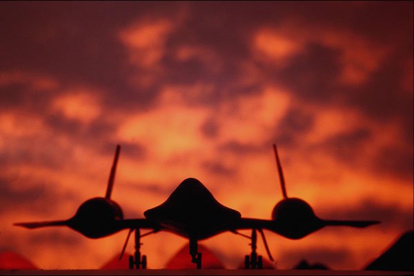 661019 SR 71 Blackbird On Runway A4 Photo Print