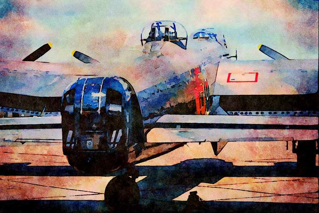 661031 Lancaster Rear Turret A4 Limited Edition Watercolour Print