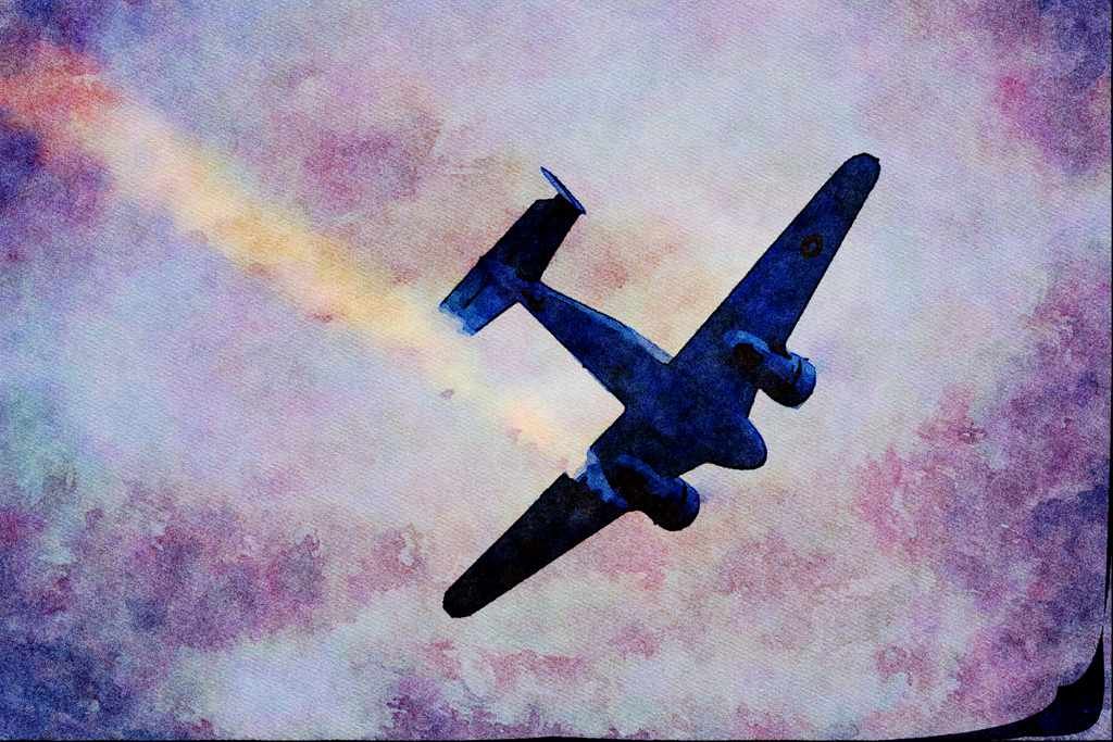 661035 Beach C 45 Expediter A4 Limited Edition Watercolour Print