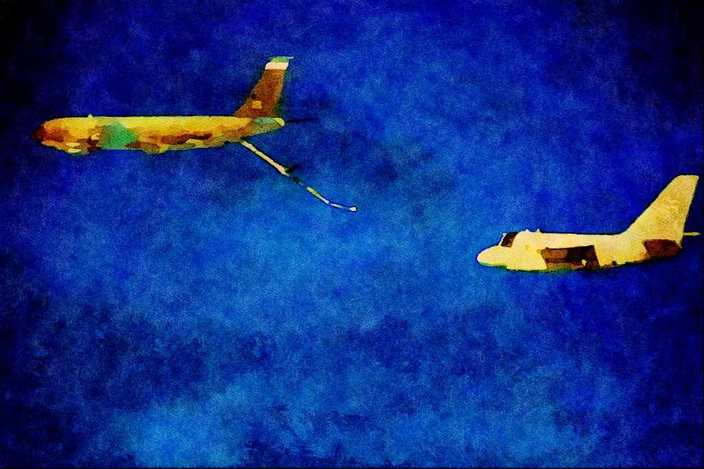 661055 S 3B Viking Performing Aerial Refueling A4 Limited Edition Watercolour Print