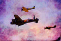 661059 BBMF AVRO Lancaster B2, Hurricane IIc And Spitfire IIa A4 Limited Edition Watercolour Print