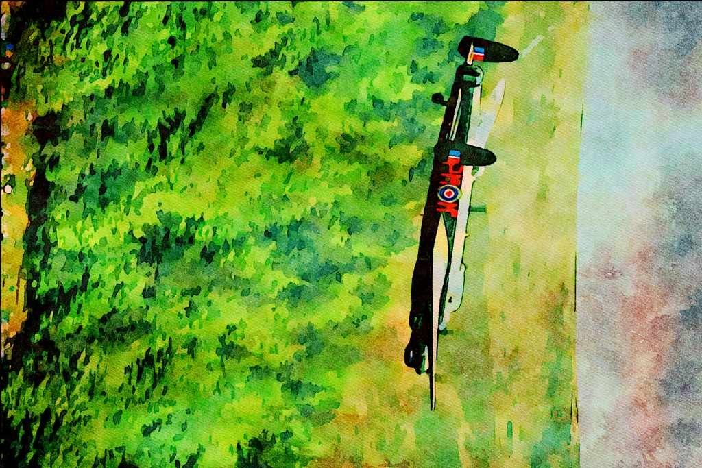 661061 BBMF AVRO Lancaster B2 (PA474) In Flight A4 Limited Edition Watercolour Print