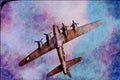 661068 Boeing B.17 Flying Fortress _Sally B_ In Flight A4 Limited Edition Watercolour Print