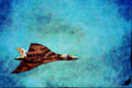 661081 AVRO Vulcan B2 XH558 Over Boscombe A4 Limited Edition Watercolour Print