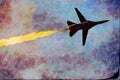 661084 Australian Air Force, General Dynamics F.111 Torching Fuel A4 Limited Edition Watercolour Print