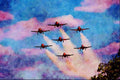 661088 Spanish AF _Patrulla Aguila_ CASA C 101 Aviojets A4 Limited Edition Watercolour Print