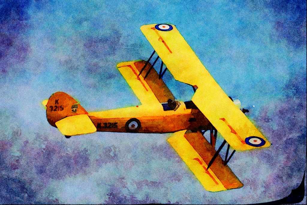 661097 Old Warden, AVRO Cheetah A4 Limited Edition Watercolour Print