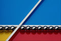 662058 Steel Balls And Rods On Multicolored Acrylic A4 Photo Print