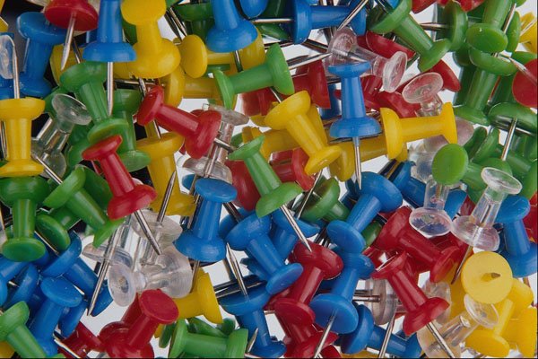 662063 Colored Pushpins A4 Photo Print