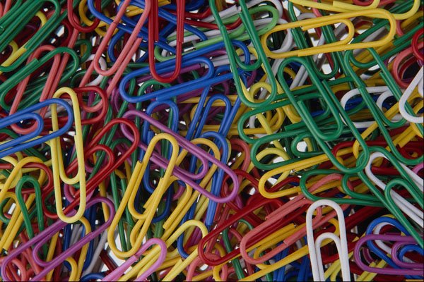 662064 Colored Paper Clips A4 Photo Print