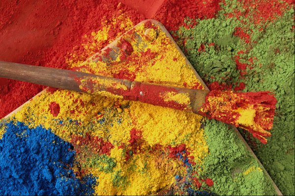 662072 Powder Paint And Brush A4 Photo Print