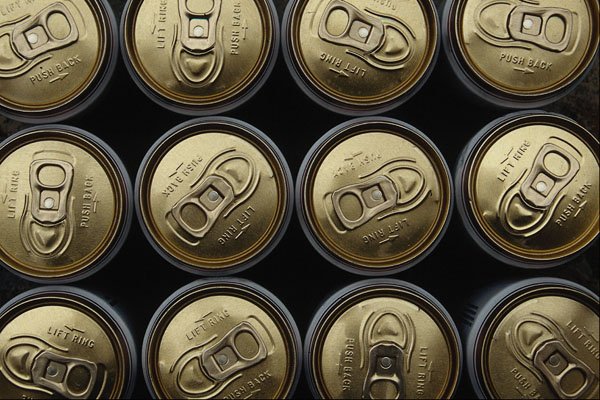 662085 Close up Of Can Tops A4 Photo Print