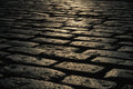 662086 Backlit Cobbled Street A4 Photo Print