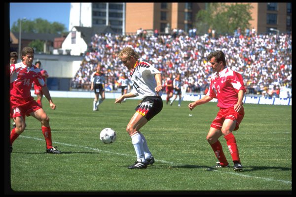 663007 Rudi Voller, Germany Vs. Canada A4 Photo Print