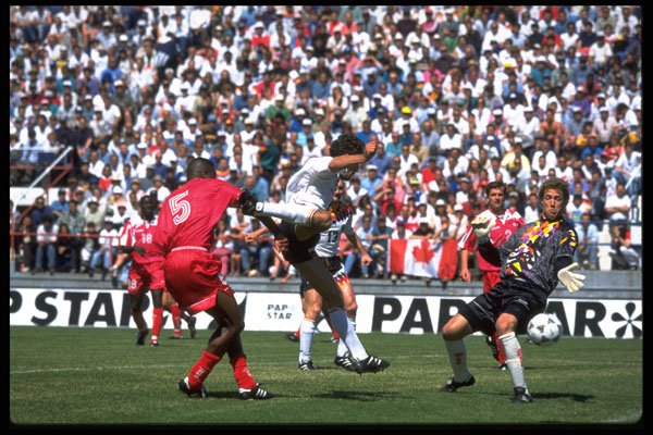 663012 German Goal Against Craig Fobbert Of Canada A4 Photo Print