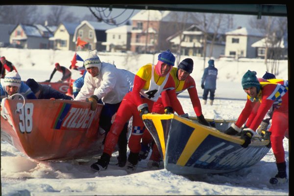 663033 Ice Boat Racing, Gatineau, Canada A4 Photo Print
