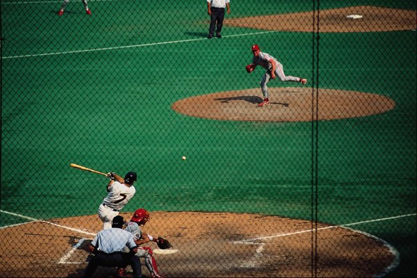 663067 Action At Home Plate, Three Rivers Stadium, Pittsburgh, U.S.A. A4 Photo Print