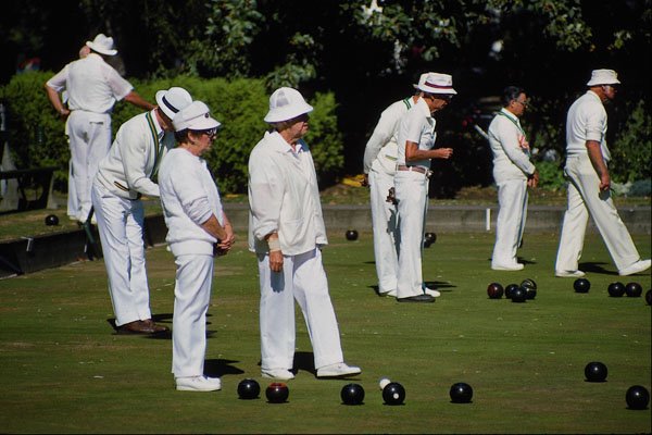 663077 Lawn Bowling, Stanley Park, Vancouver, Canada A4 Photo Print