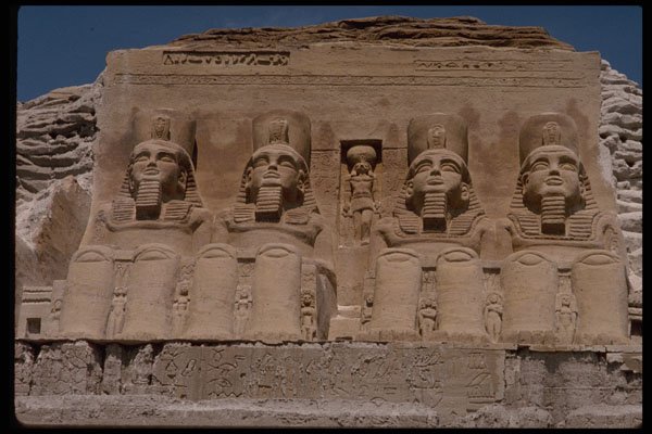 664042 Scale Model Sand Sculpture Of Egyptian Ruins, Egypt A4 Photo Print