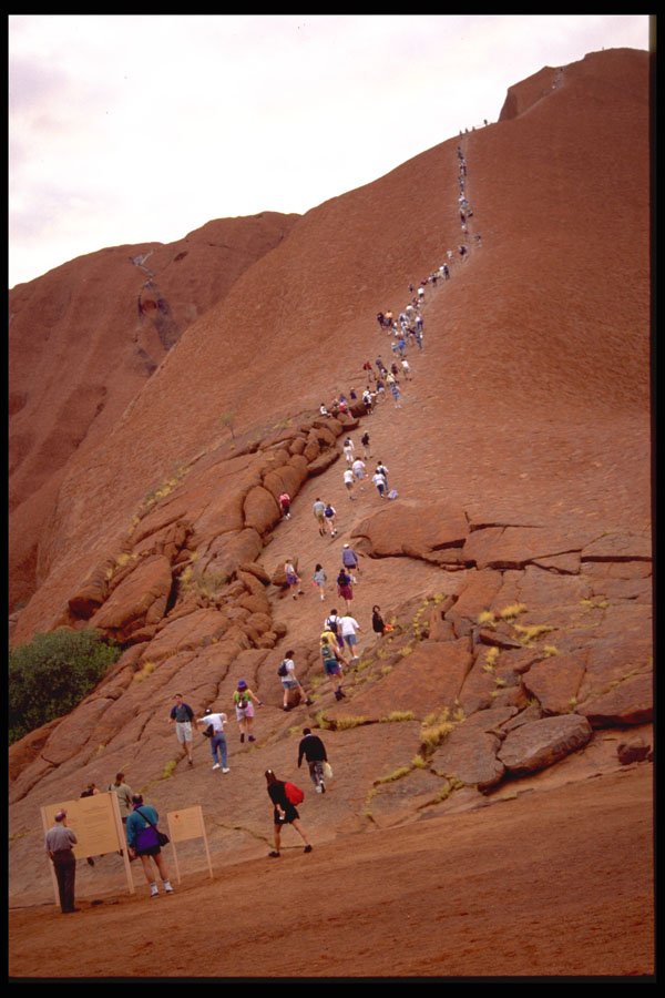 664085 Climbing Ayers Rock, Australia A4 Photo Print