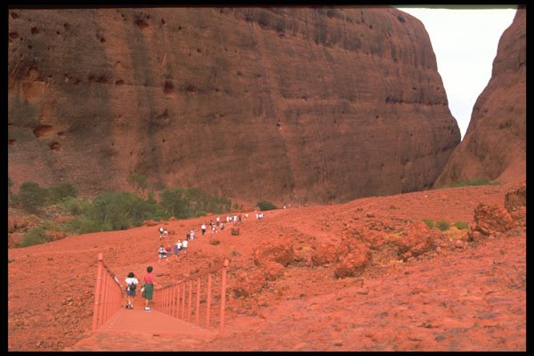 664087 Walking Through The Olgas Gorge, Australia A4 Photo Print