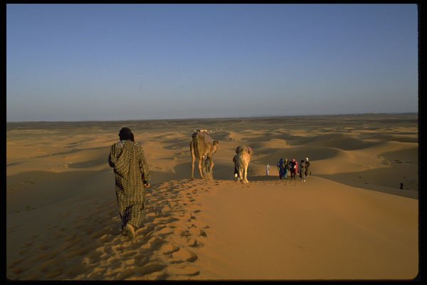 664089 In The Sahara Desert Near Merzouga, Morocco A4 Photo Print