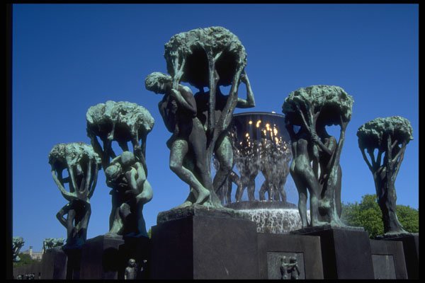 665020 Frogner Park, Oslo, Norway A4 Photo Print