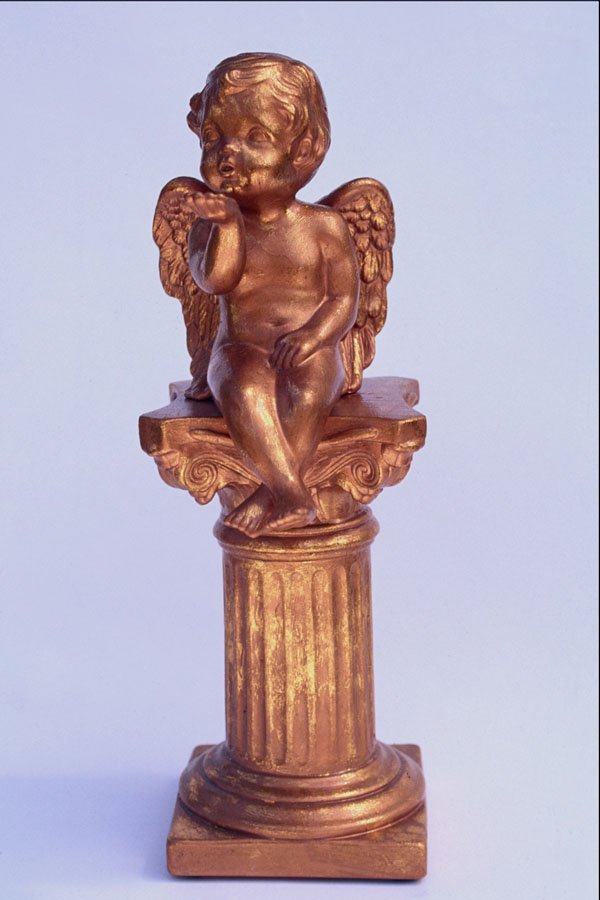 665056 Thinking Cherub On Pedestal A4 Photo Print