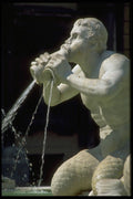 666002 Piazza Navona Fontana Del Moro, Rome, Italy A4 Photo Print