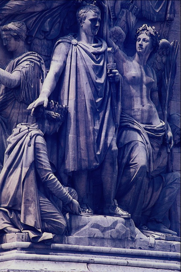 666004 Arc De Triomphe Panels, Paris, France A4 Photo Print