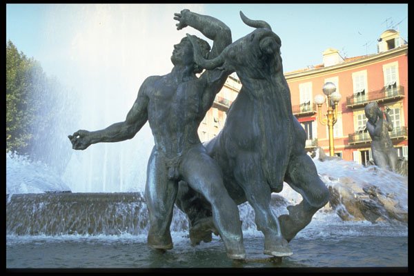 666006 Fountain, Nice, Cote D'Azur, France A4 Photo Print