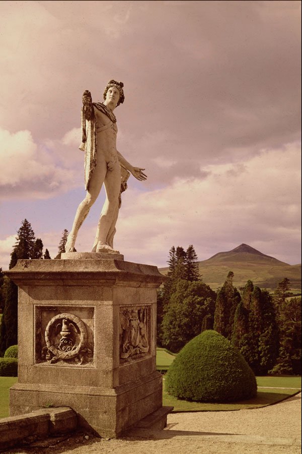 666022 Classical Statue And Sugarloaf Mountain, Ireland A4 Photo Print