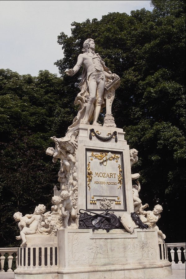 666074 Mozart Memorial, Vienna, Austria A4 Photo Print