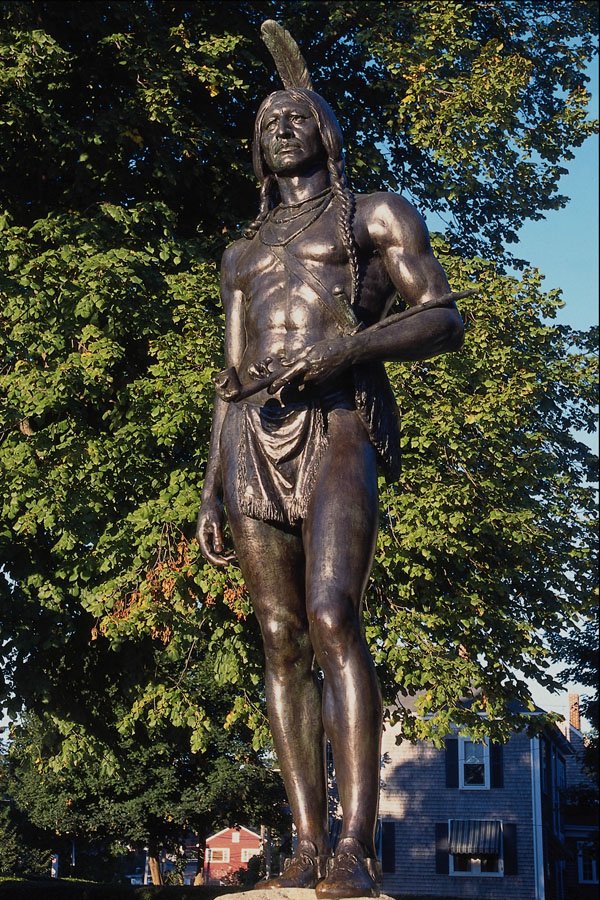 666081 Native Chief Massasoit, Plymouth, Massachusetts, U.S.A. A4 Photo Print