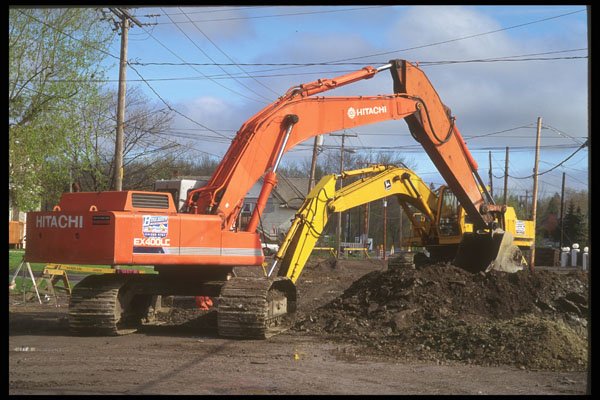 667007 Backhoe A4 Photo Print