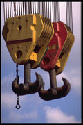 667023 Lifting Hooks Of A Salvage Derrick, Rotterdam, Netherlands A4 Photo Print